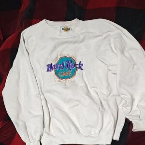 Hard Rock Cafe Cream Crewneck Sweater